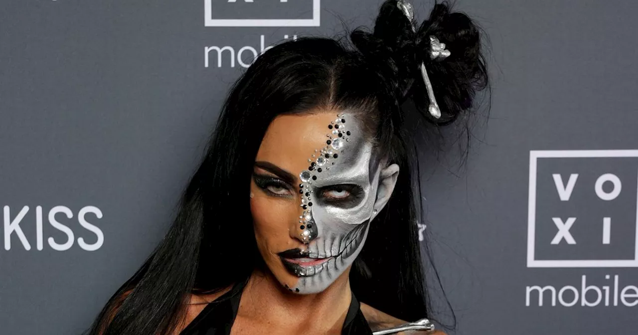 Katie Price flaunts new curves as she attends Halloween party with daughter