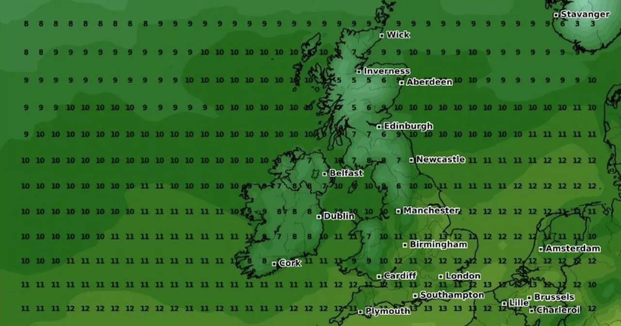 Weather map shows exact date Irish 'Indian summer' ends and temperatures tumble