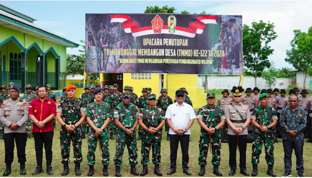 Brigjen TNI Antoninho Hadiri Upacara Penutupan TMMD ke-122 Kodim 1503/Tual