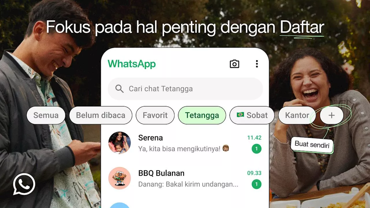 WhatsApp Hadirkan Fitur Daftar, Pengguna Kini Bisa Bikin Chat Lebih Terorganisir