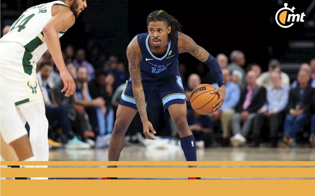 Ja Morant anota un triple doble en triunfo de Grizzlies sobre Bucks en la NBA