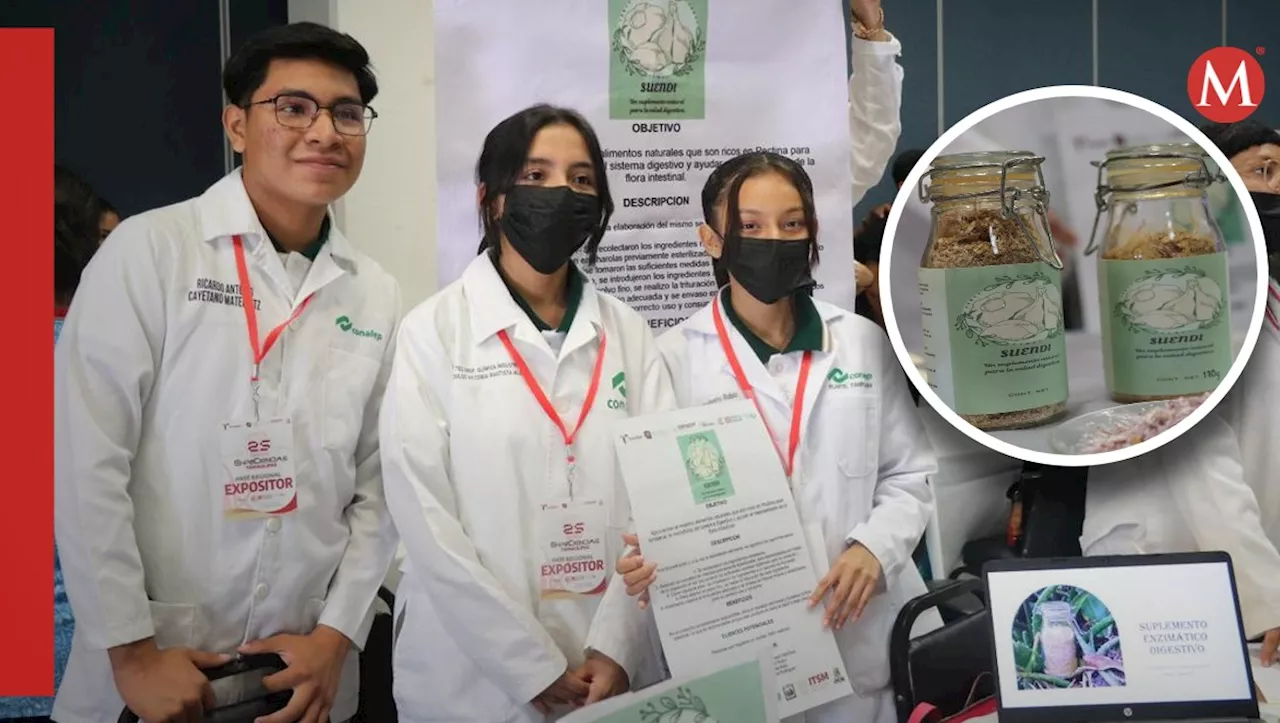 Alumnos de Conalep Tampico llevan a Colombia proyecto de suplemento digestivo