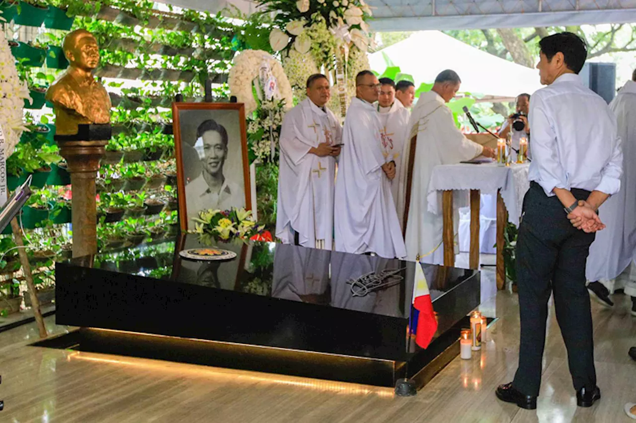 PBBM visits father's tomb, vows to continue his parent's work