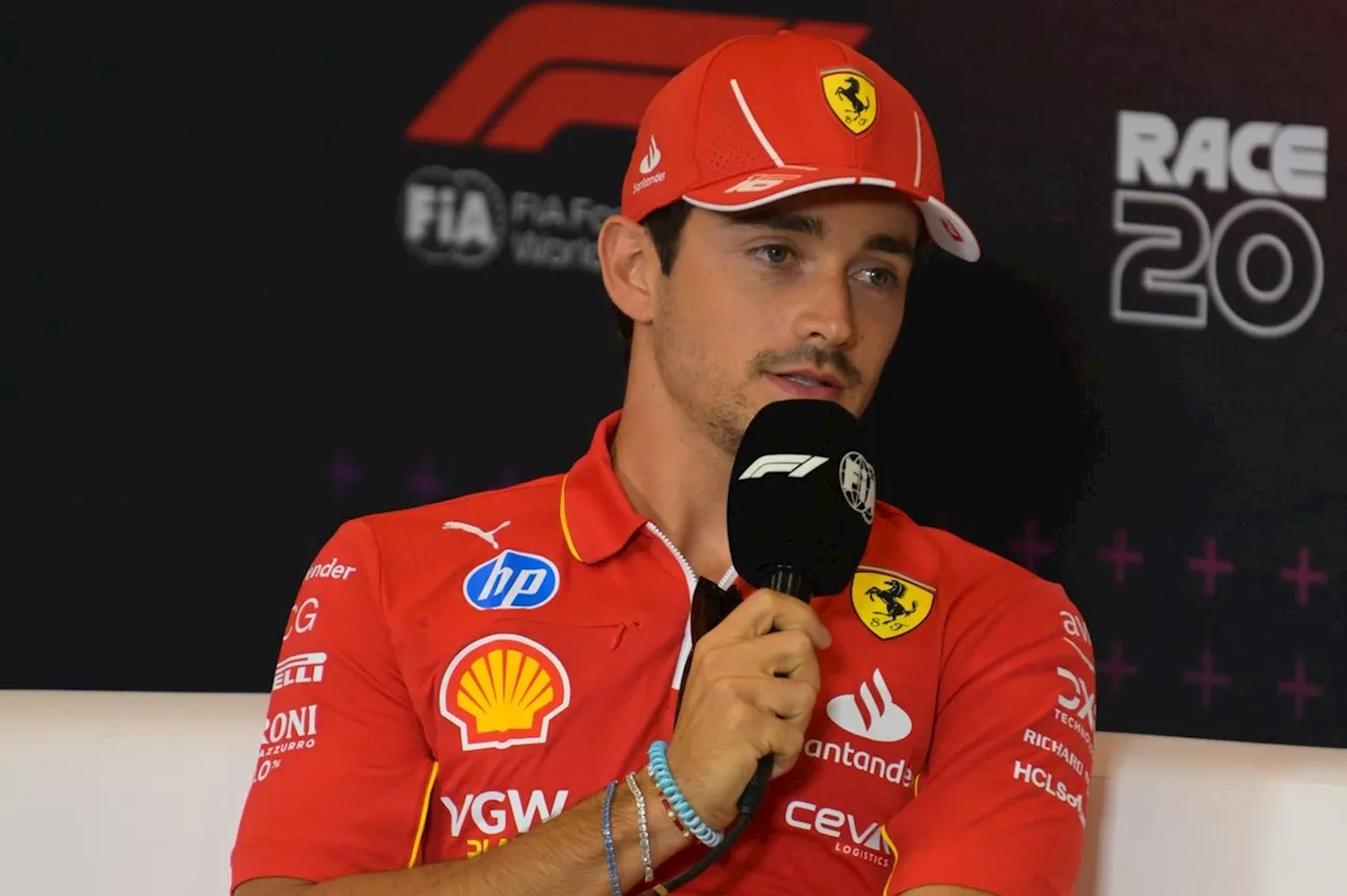 Leclerc fined by FIA for swearing in F1 press conference