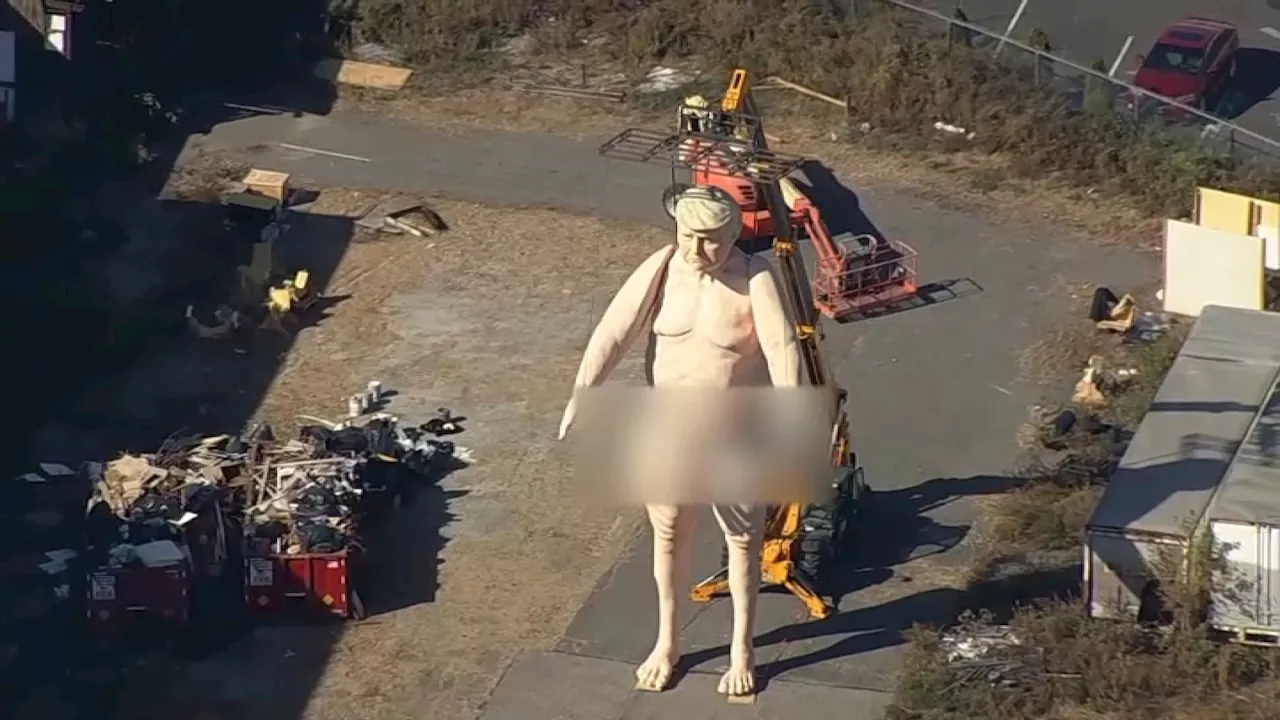 ‘Crooked and Obscene' tour brings 43-foot naked Donald Trump statue to Philly