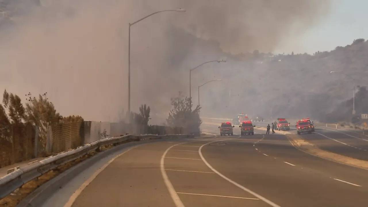 Evacuations lifted as crews battle brush fire near San Diego's College Area