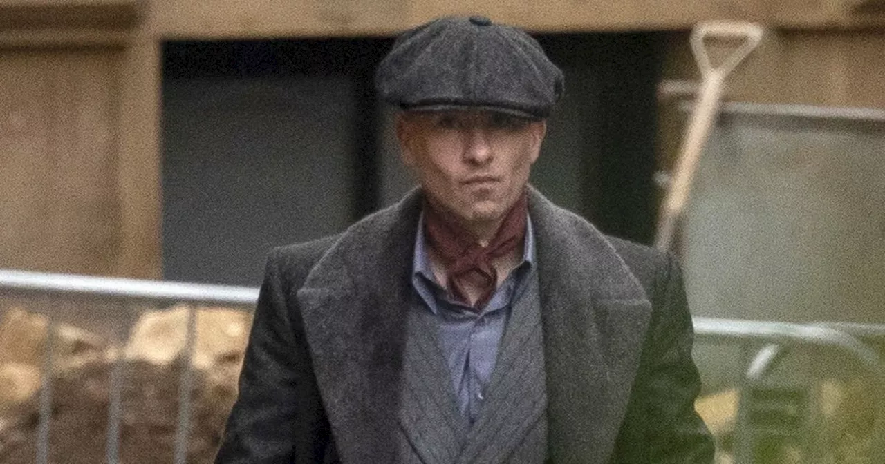 Barry Keoghan seen with co-stars on Peaky Blinders movie set for first time