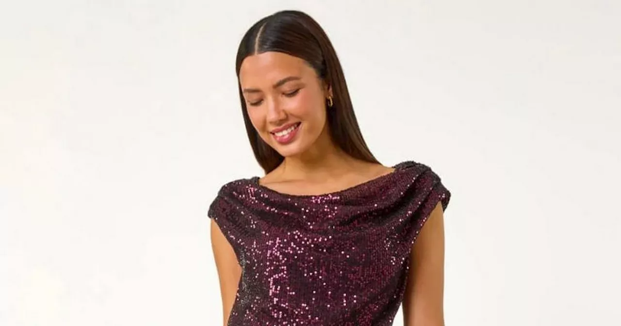 Roman sequin dress in colour of the season is 'very flattering'