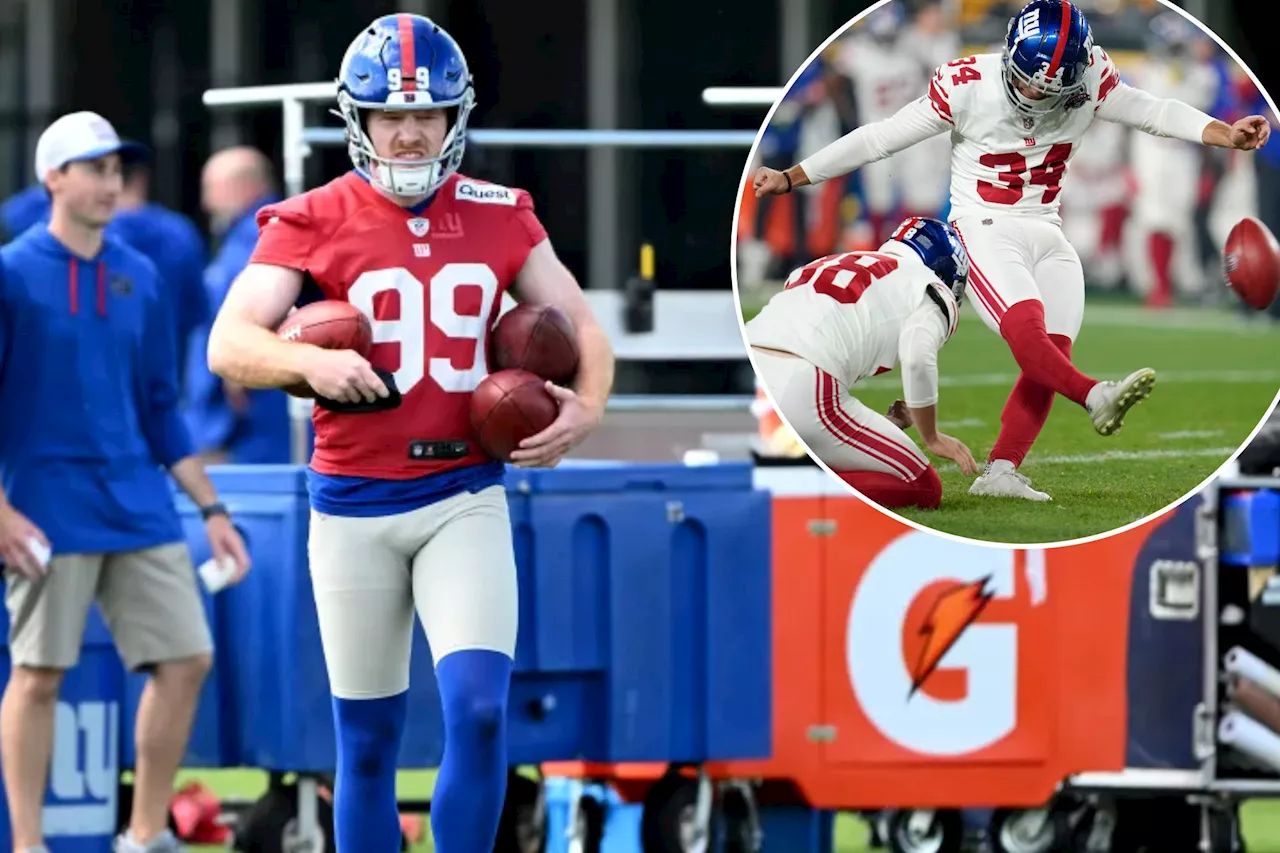 Giants' latest mind-boggling kicker injury means practice-squad option set for debut