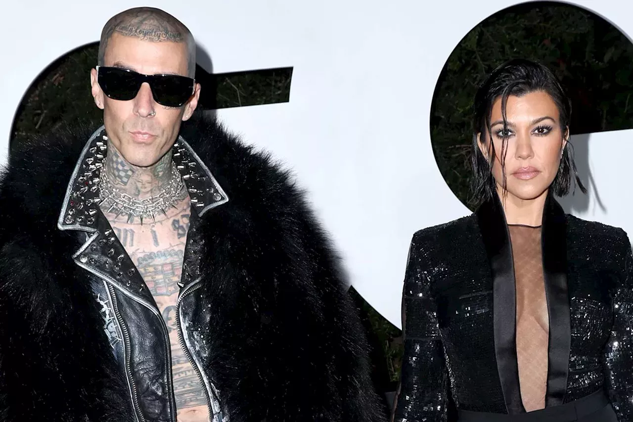 Kourtney Kardashian and Travis Barker Transform into Morticia and Gomez