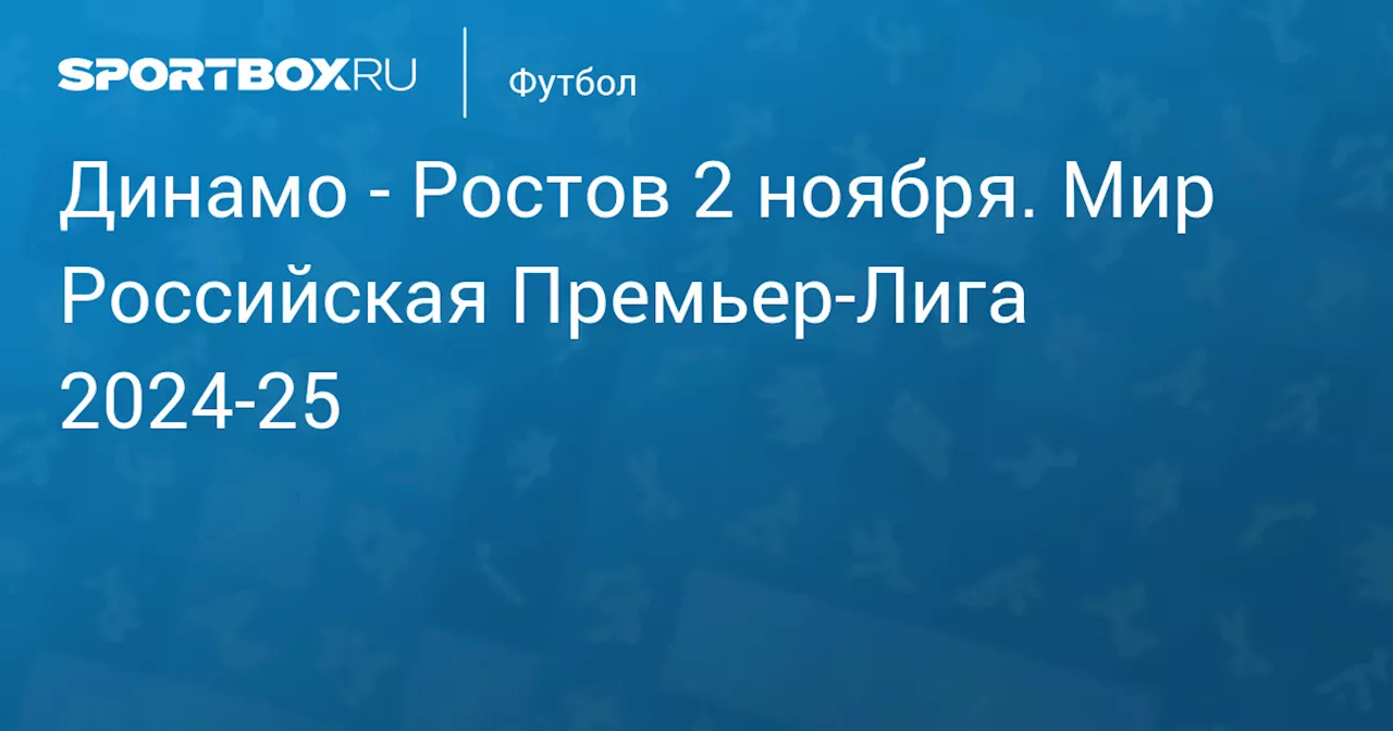  Ростов 1 ноября. Мир Российская Премьер-Лига 2024-25. Протокол матча