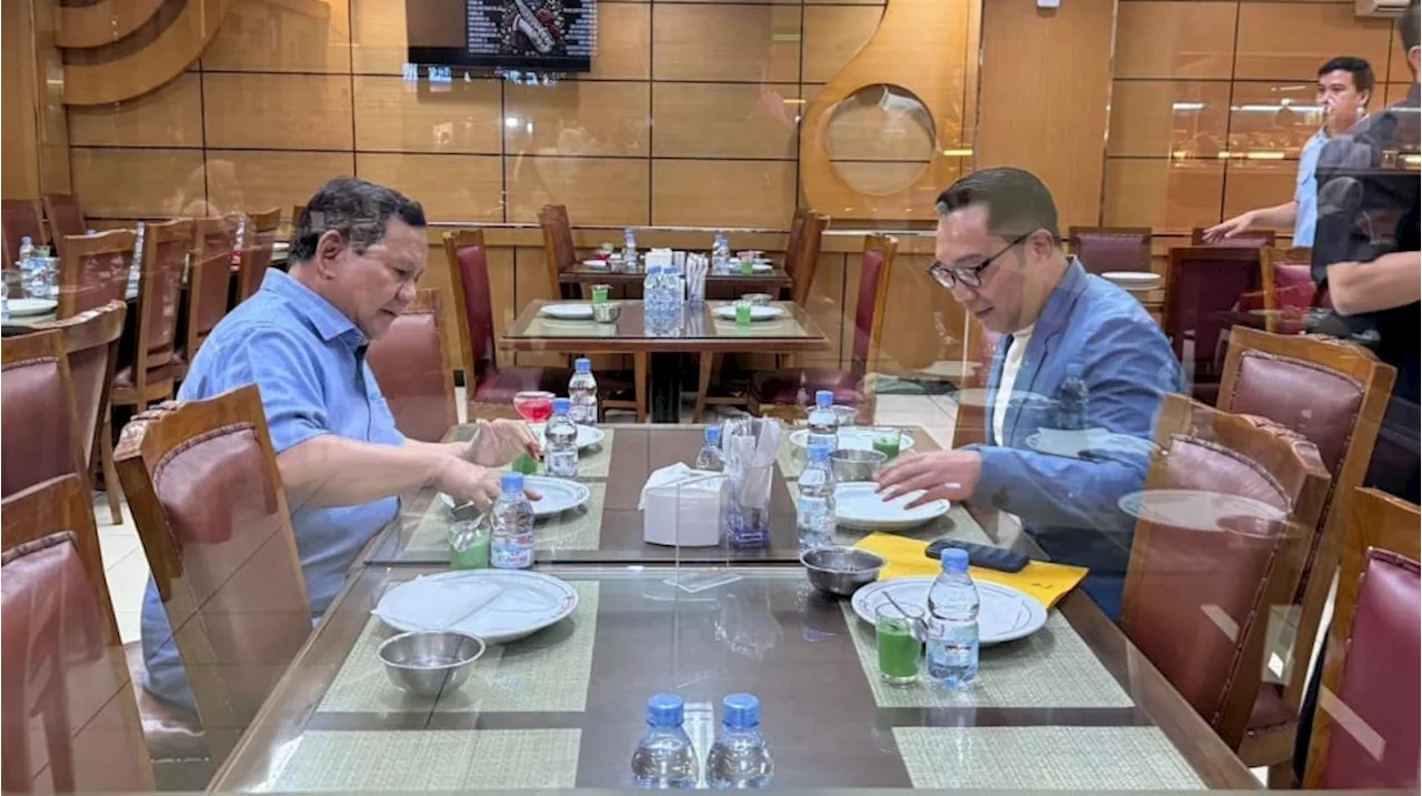 Canda Prabowo Usai Makan Malam Bareng Ridwan Kamil: Berat Badan Saya Pasti Nambah 1,5 Kg