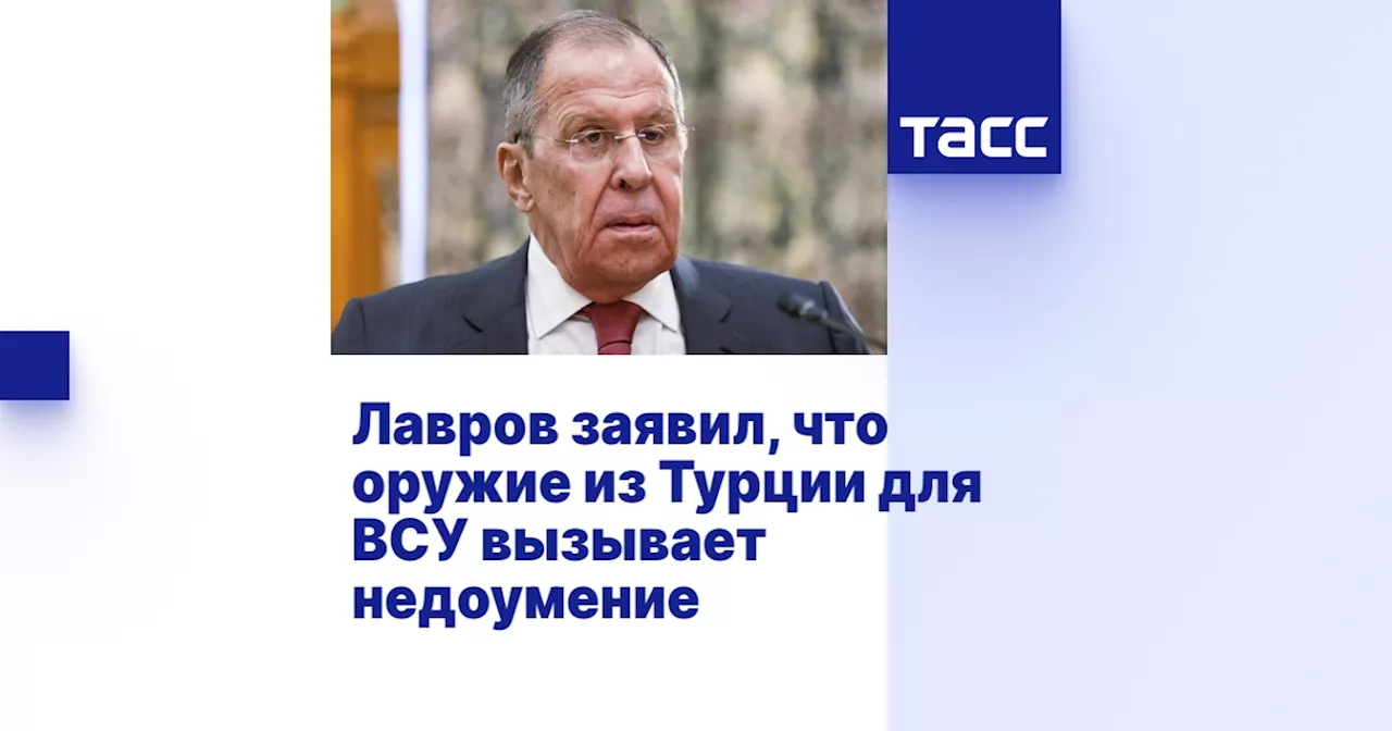 Лавров заявил, что оружие из Турции для ВСУ вызывает недоумение