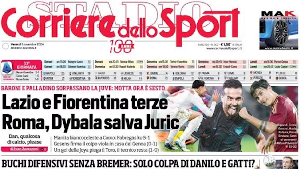 Il Corriere dello Sport stamani in prima pagina sui bianconeri: 'Juve violata'