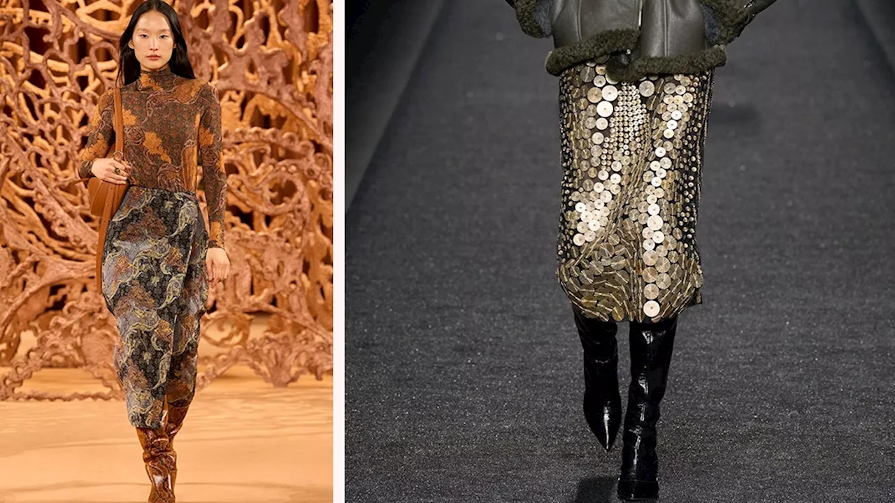 Cómo llevar faldas boho con botas a los 40+ en Otoño-Invierno 2024