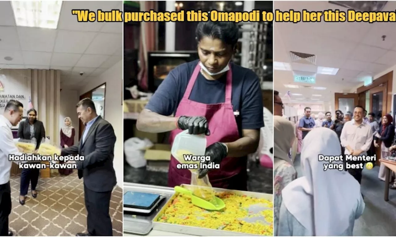 HR Minister Bulk Purchases Snacks from Underprivileged Woman to Distribute to His Staff This Deepavali