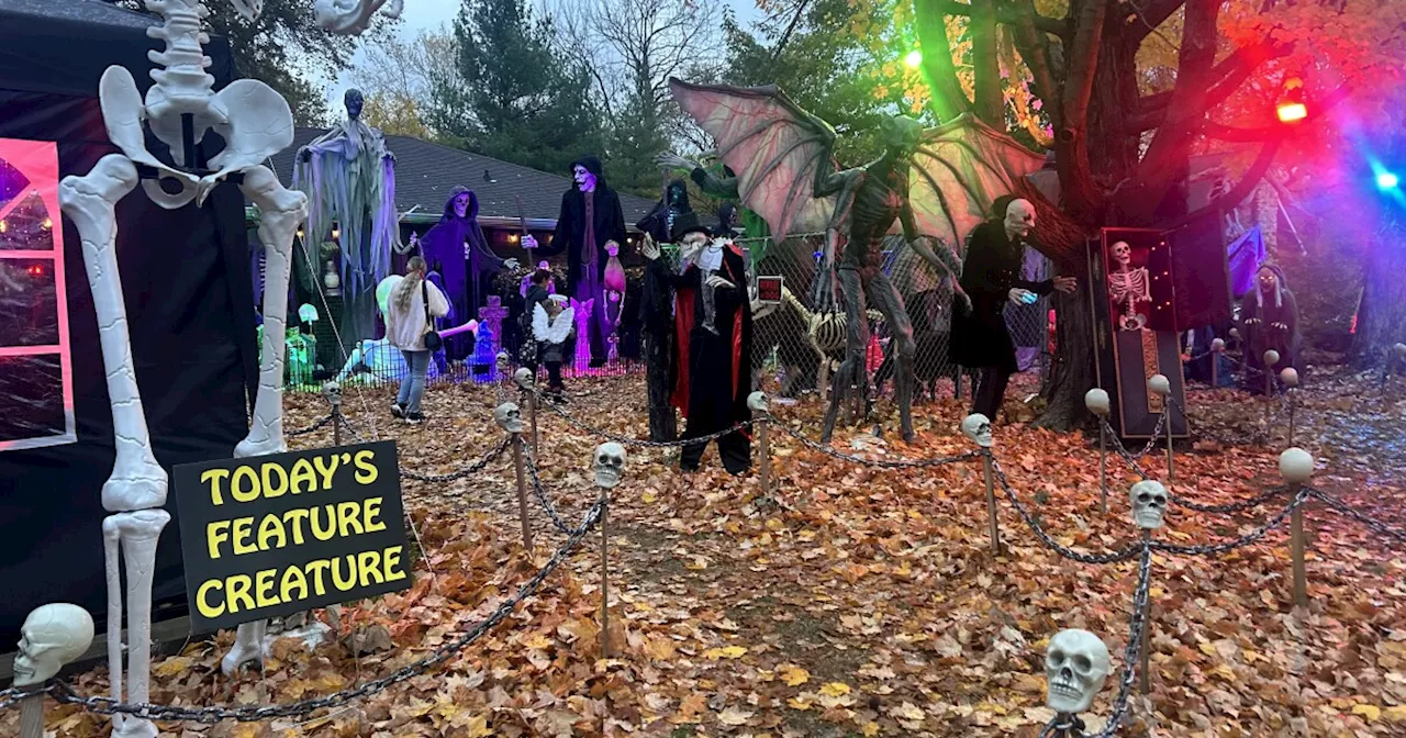 13-year-old holds annual haunted trail with over 200 animatronics on Indy’s south side