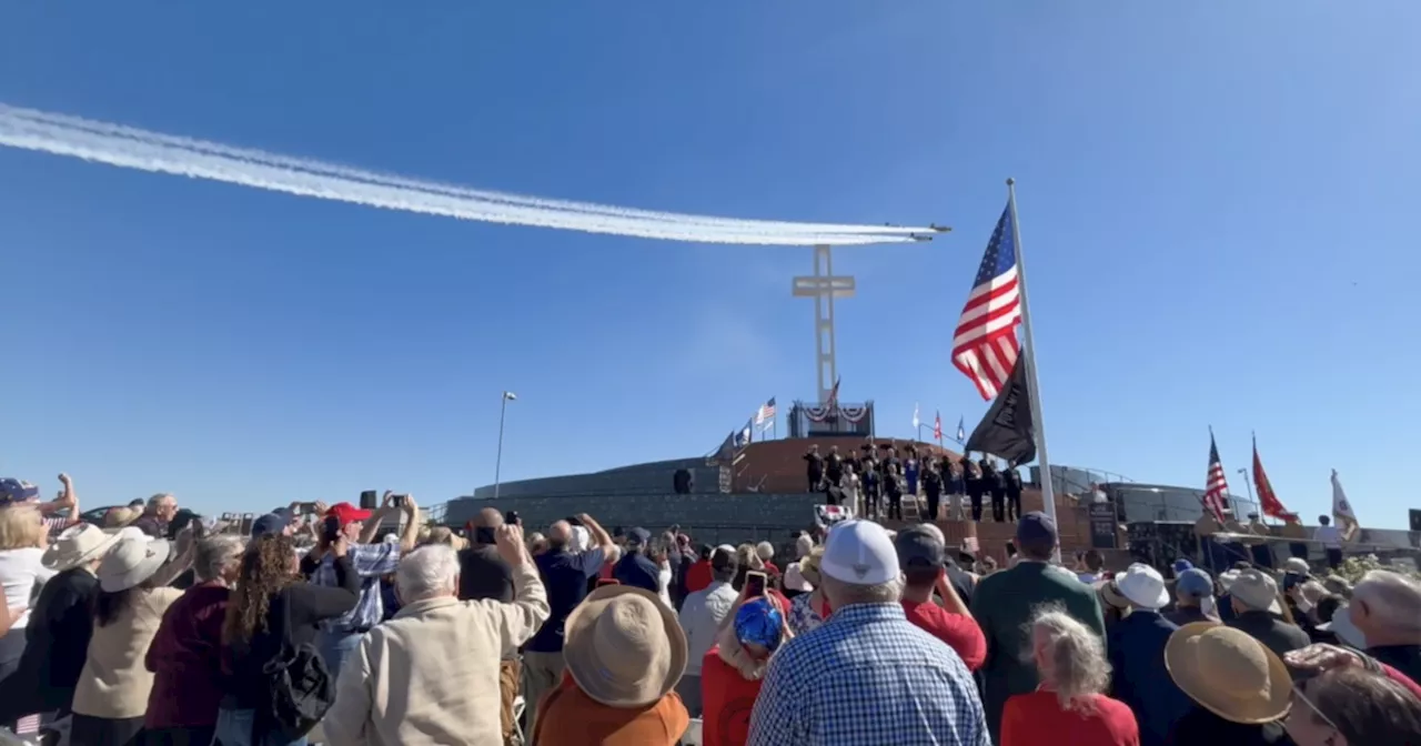 Hundreds gather at Mount Soledad National Veterans Memorial for Veterans Day ceremony