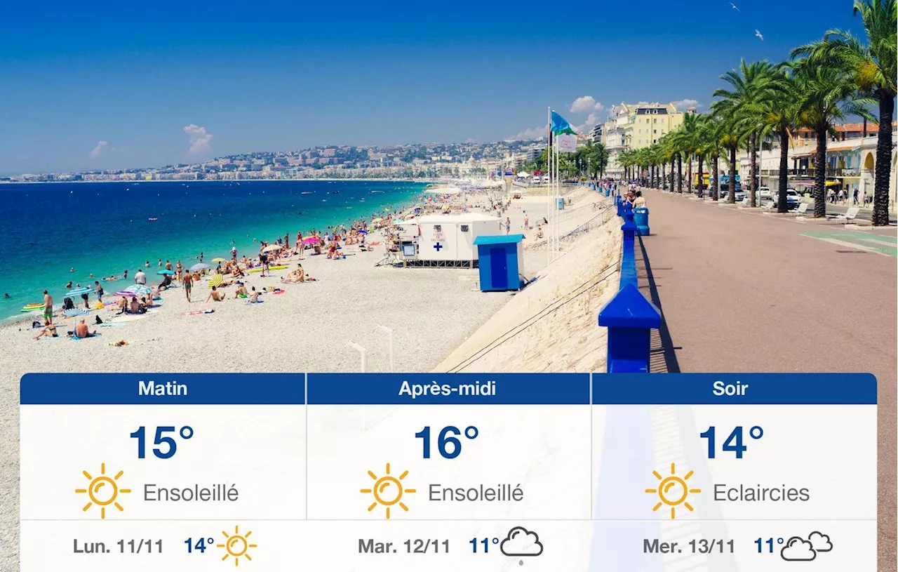 Prévisions météo du dimanche 10 novembre 2024 à Nice