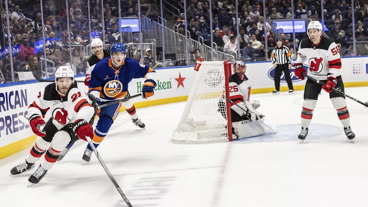 Jack Hughes scores second goal of night in OT as Devils rally to beat Islanders 4-3