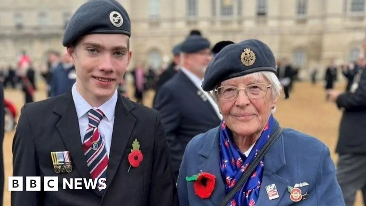 Remembrance Sunday: Blind veteran to march with teenage great-grandson