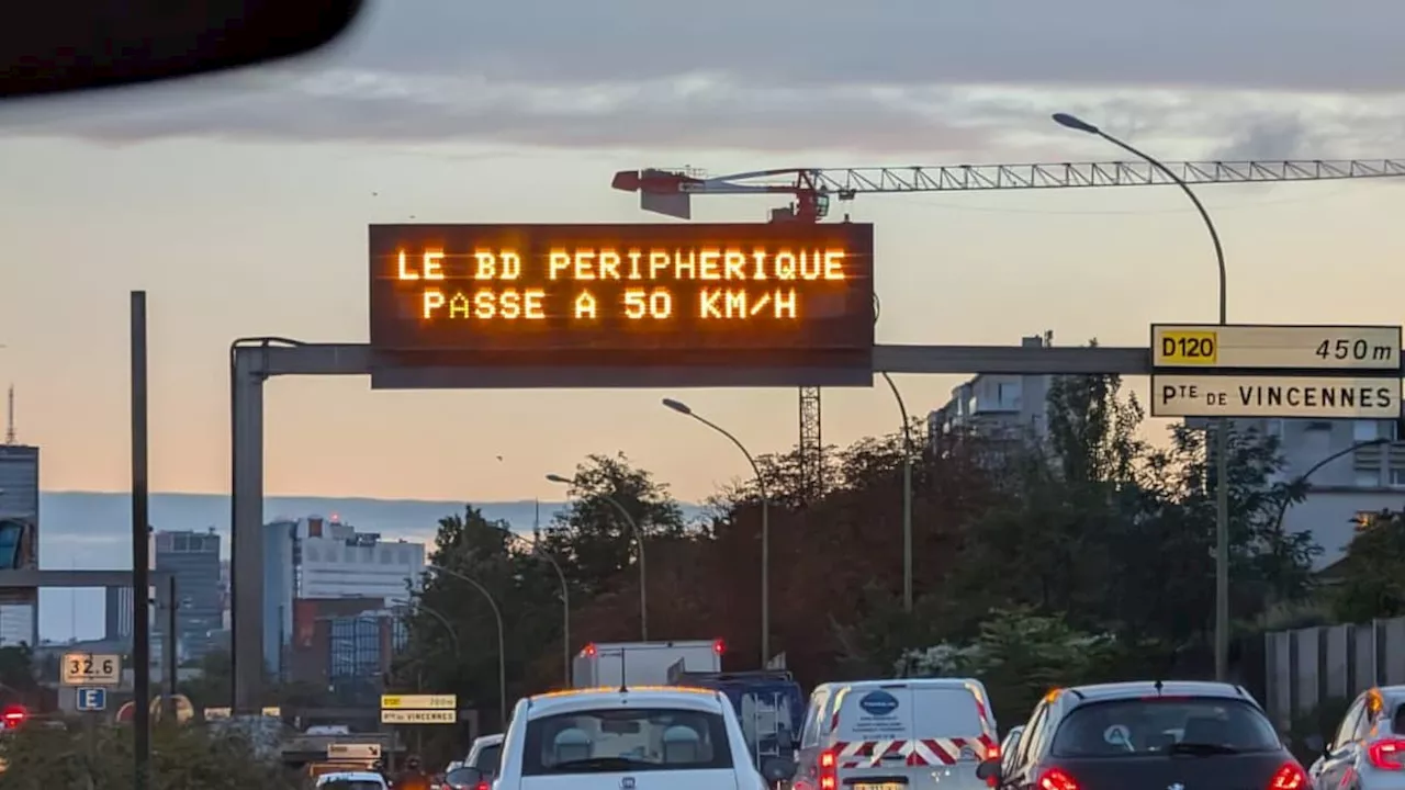 Périphérique à 50km/h: la mairie de Paris tire un bilan 'encourageant', les automobilistes pas vraiment...