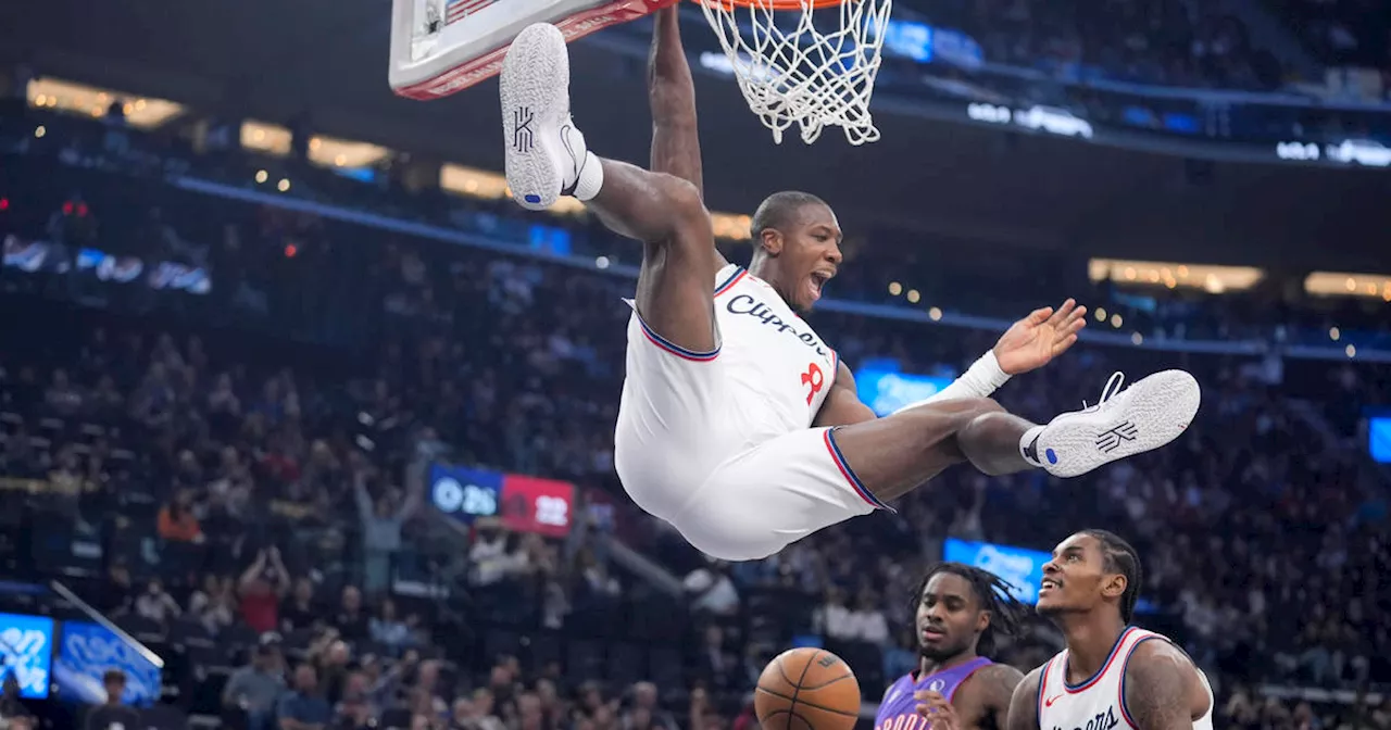 Harden, Powell score 24 points apiece as the Clippers hold off the Raptors 105-103