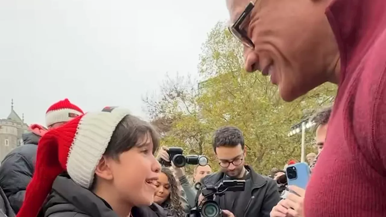 Dwayne 'The Rock' Johnson shares emotional moment with young aspiring actor