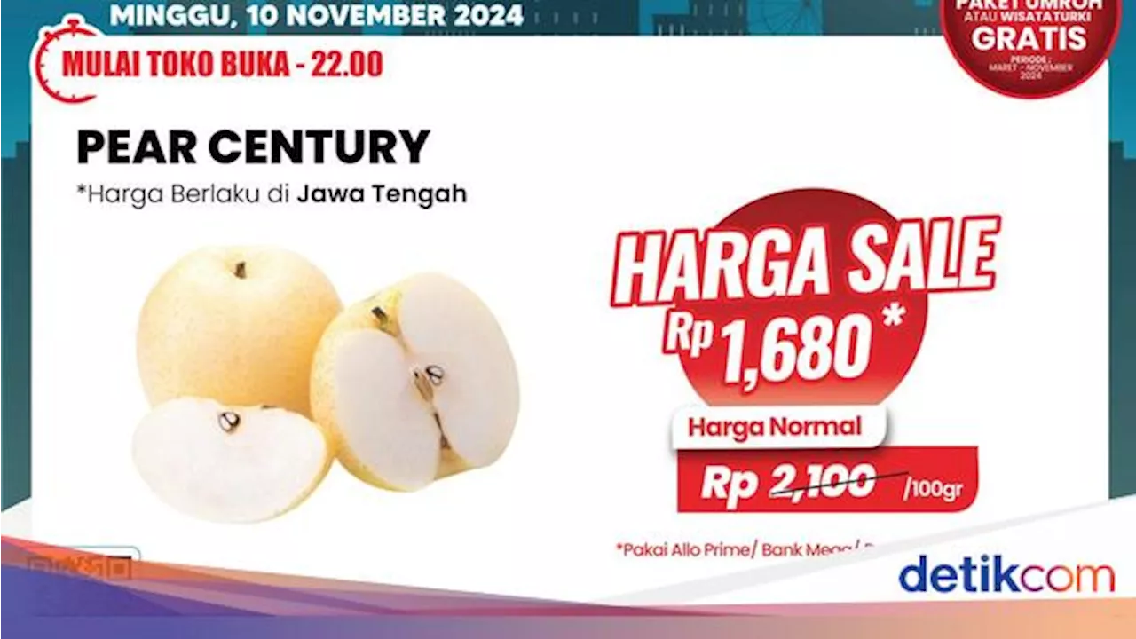 Buah Pir Diobral Mulai Rp 1.500-an di Transmart Full Day Sale