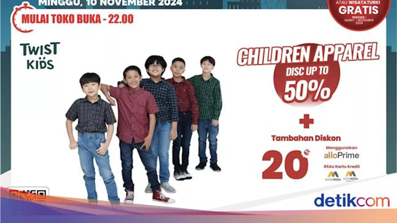 Merapat Bun! Baju dan Mainan Anak Diskon di Transmart Full Day Sale