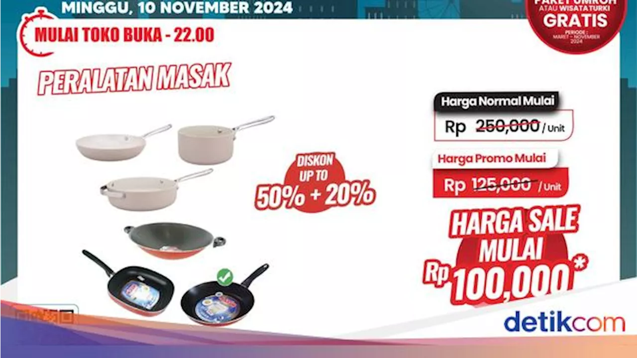 Peralatan Masak Mulai Rp 100 Ribuan di Transmart Full Day Sale