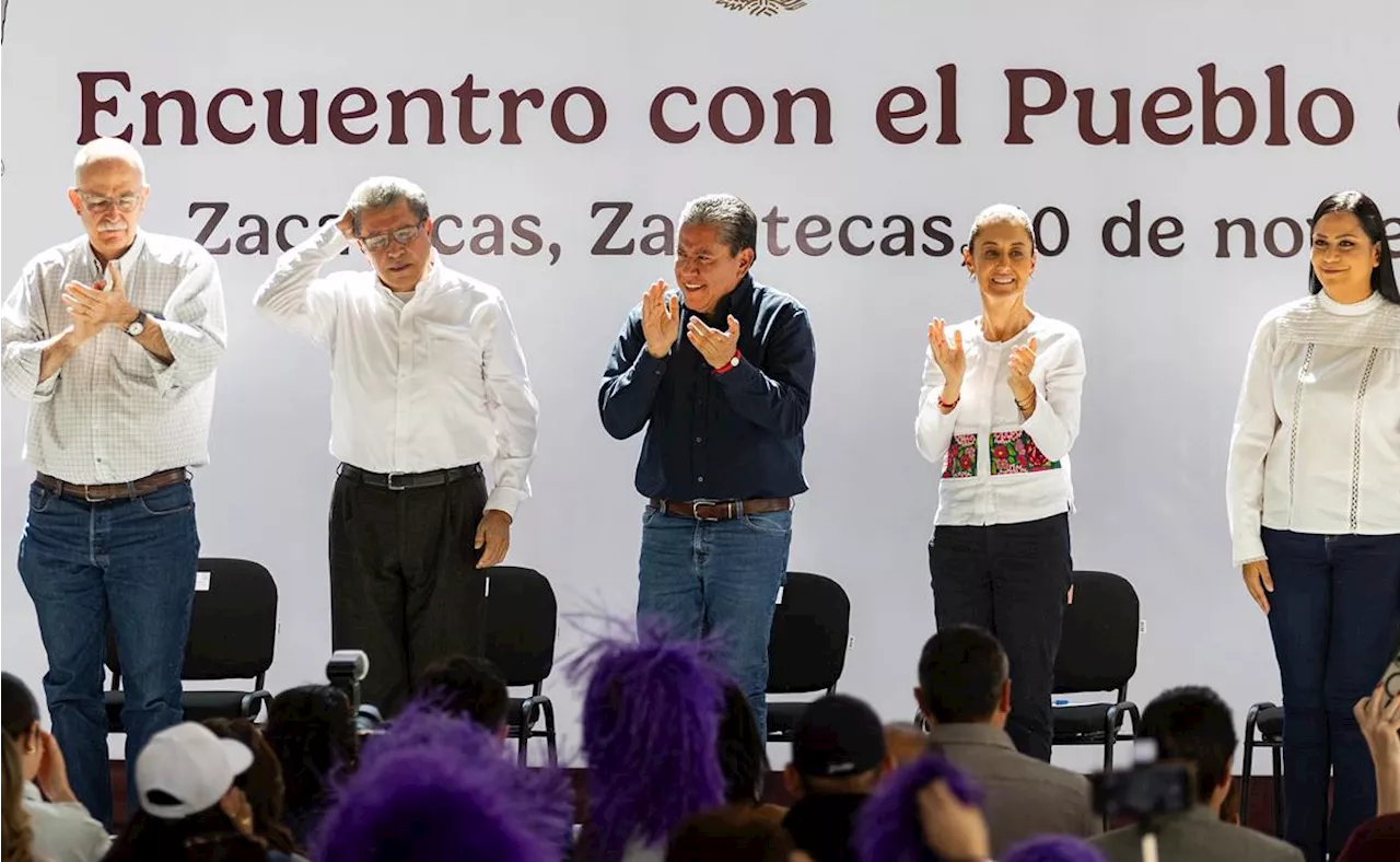 Monreal respalda a Sheinbaum en Zacatecas; destaca reforma al Poder Judicial y combate a la corrupción