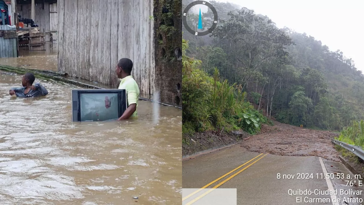 Más de 25 mil familias damnificadas por las inundaciones en el Chocó