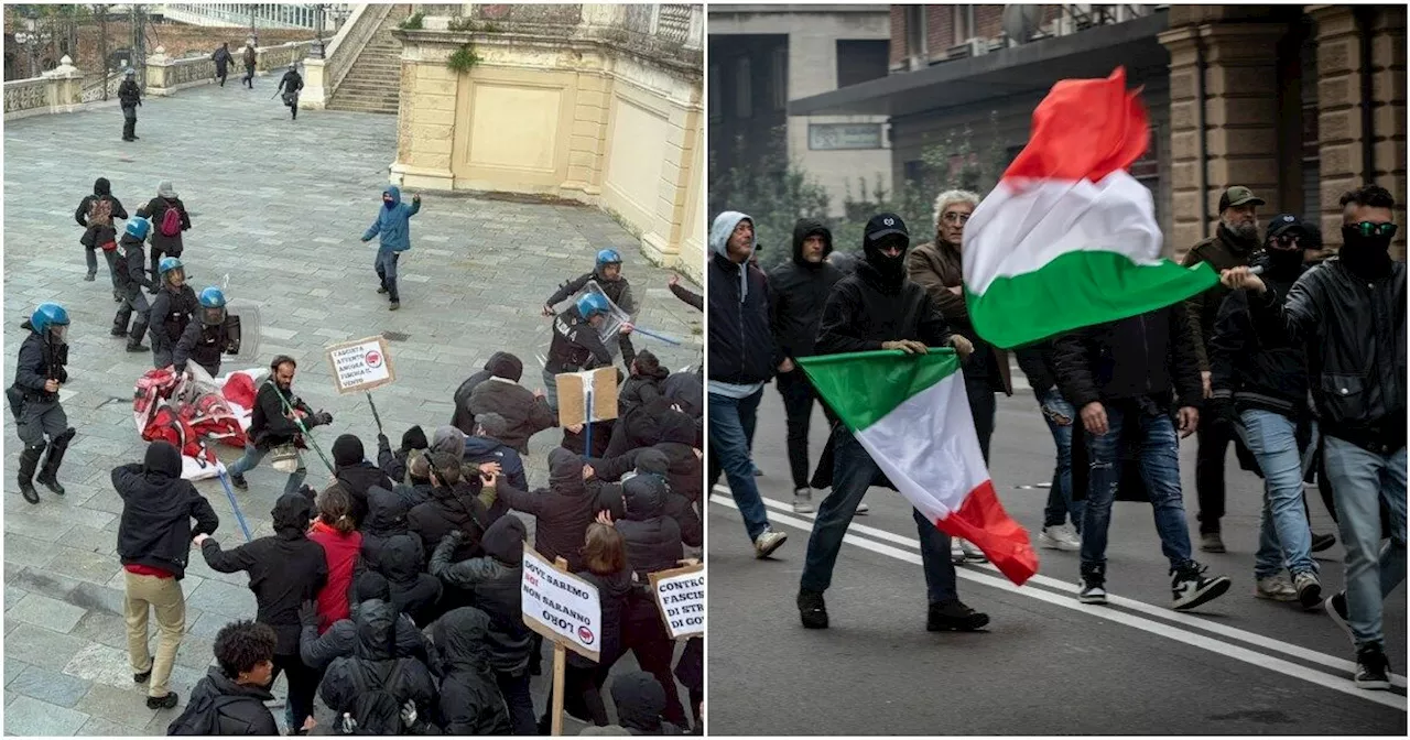 Cortei a Bologna, Meloni: “Sinistra condanni”. Salvini: “Chiudere i centri sociali”