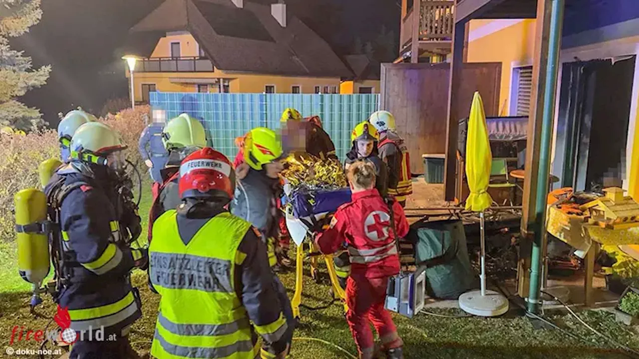 Nö: Feuerwehr rettet zwei Personen und einen Hund aus Wohnungsbrand in Oberndorf an der Melk