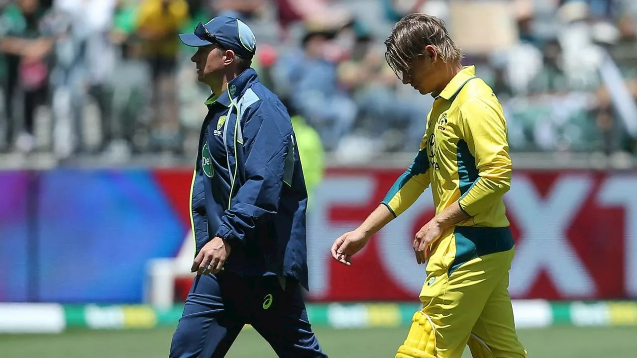 ‘Hit him hard’: Cruel scenes as Aussie rising star’s maiden ODI knock cut short