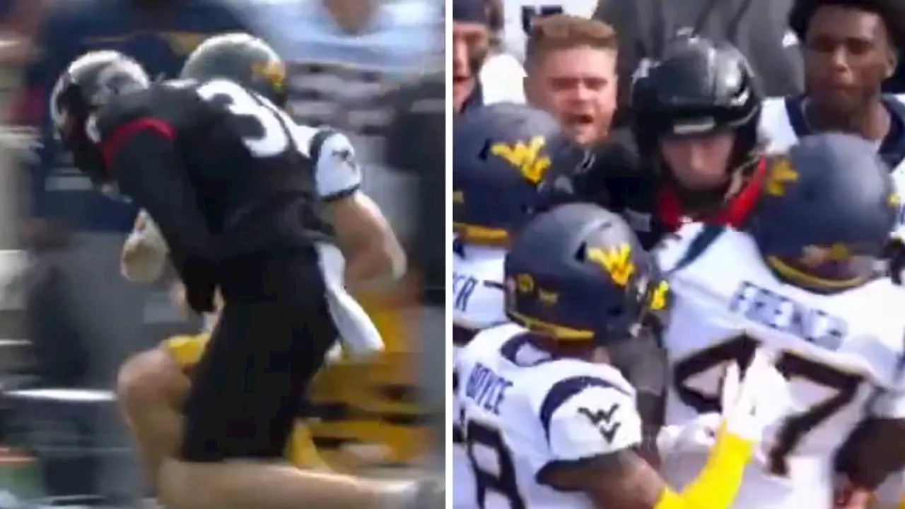 Son of 400-game AFL legend lays MASSIVE hit in college football game