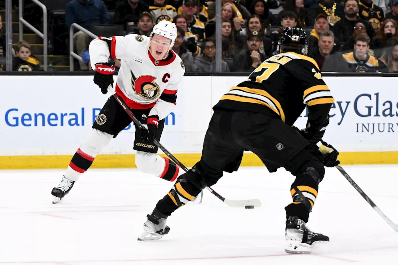 Ottawa Senators top Boston Bruins on Brady Tkachuk’s OT winner