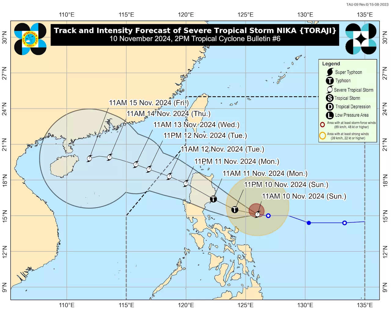 11 areas under Signal No. 2 as Nika intensifies