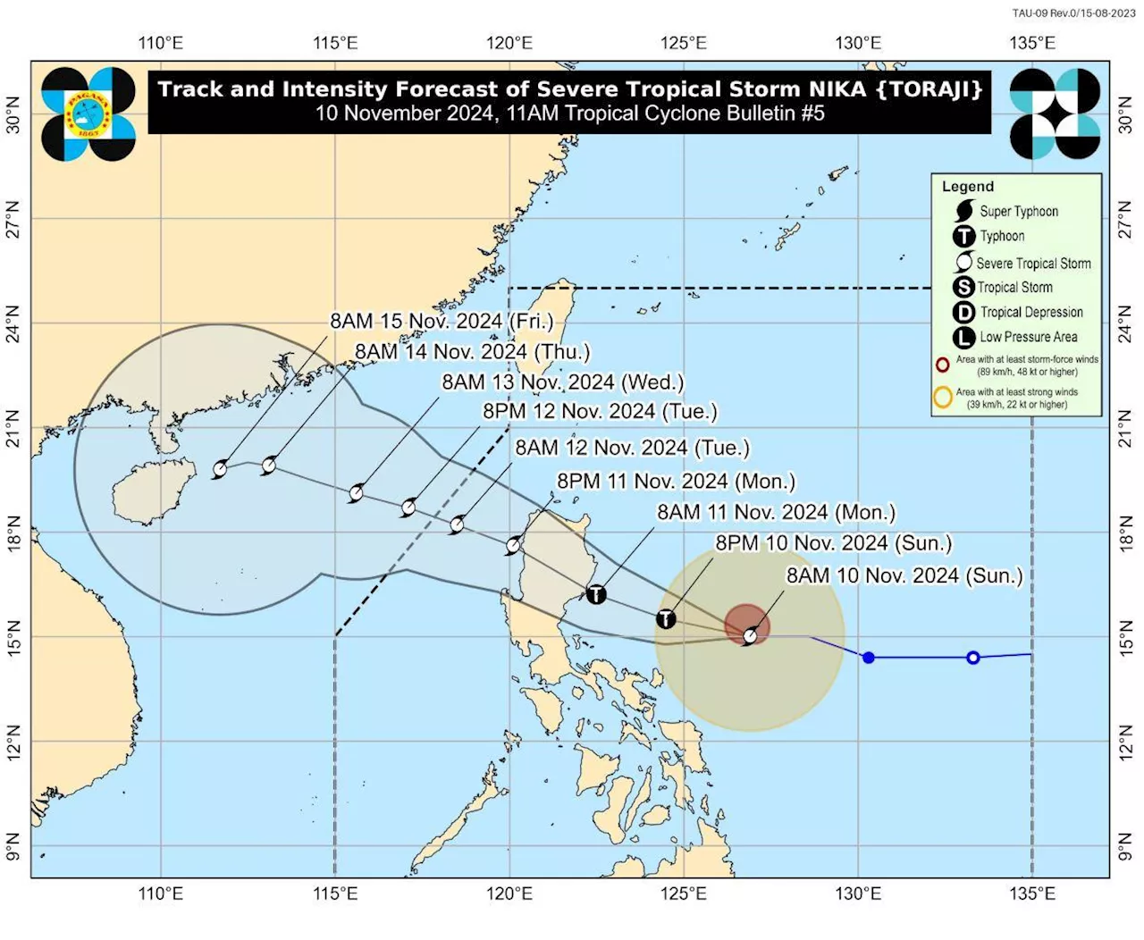 Signal No. 2 raised over 8 Luzon areas as Nika maintains strength