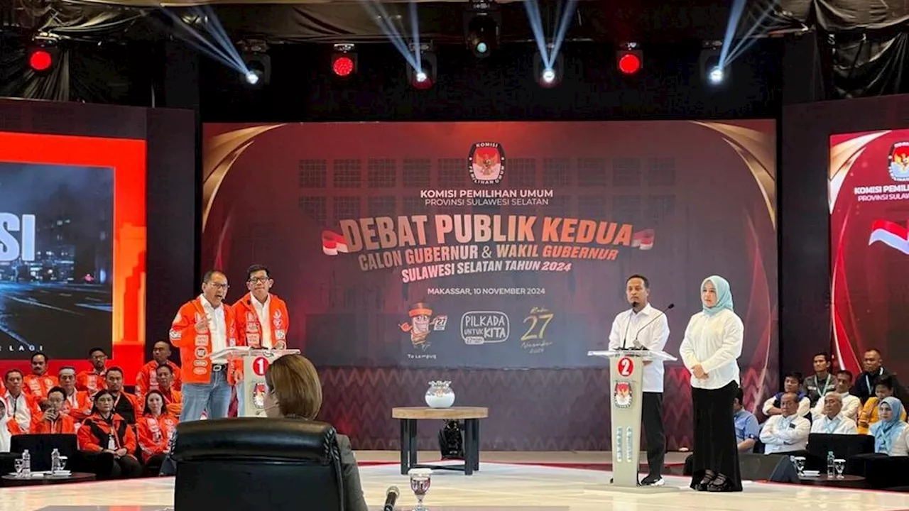 Debat Pilgub Sulsel, Ramdhan Pomanto dan Andi Sudirman Saling Kritik Soal Anggaran