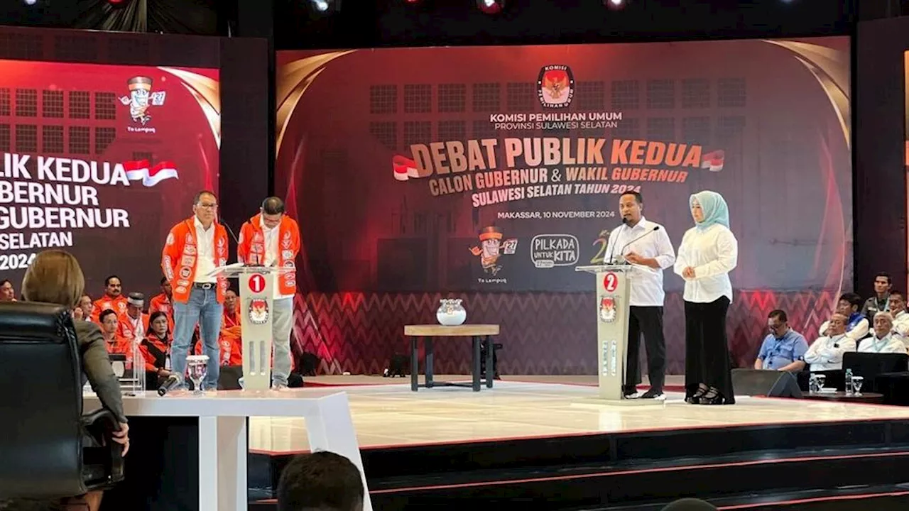 Debat Pilkada Sulsel, Ramdhan-Azhar Singgung Kehadiran Pemerintah, Sudirman-Fatmawati Tegaskan Keberlanjutan