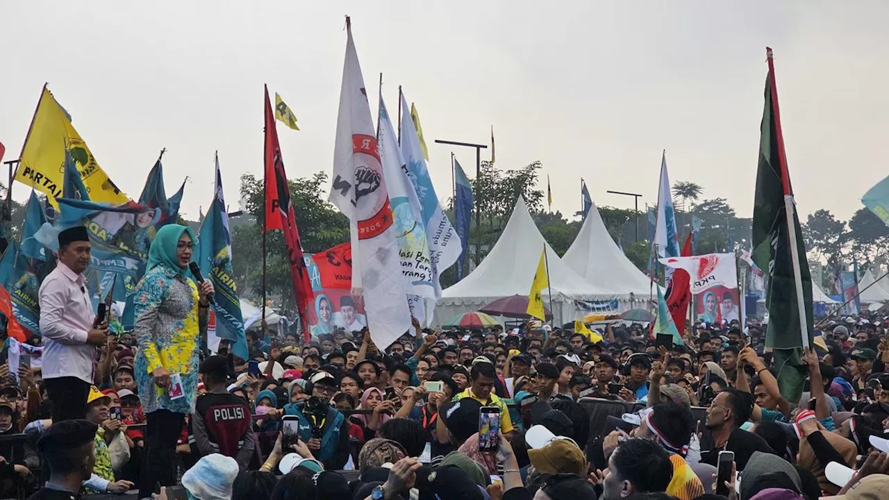 Kampanye Akbar Airin-Ade di Tangerang, Teriakan 'Rakyat Bersatu' Menggema