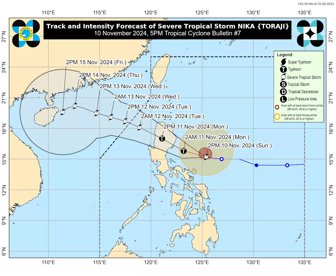 ‘Nika’ nears typhoon category, may landfall over Isabela or Aurora