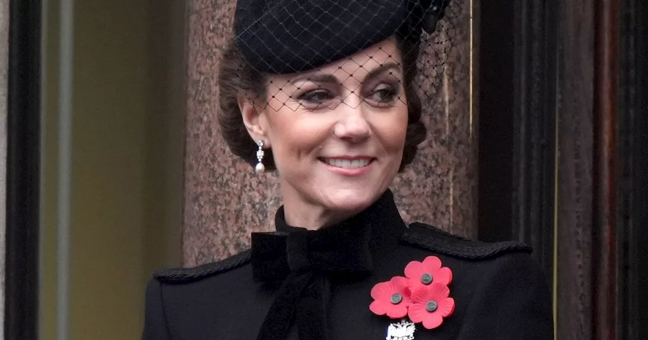 Reason Kate Middleton wore three poppies to Remembrance Day ceremony at Cenotaph