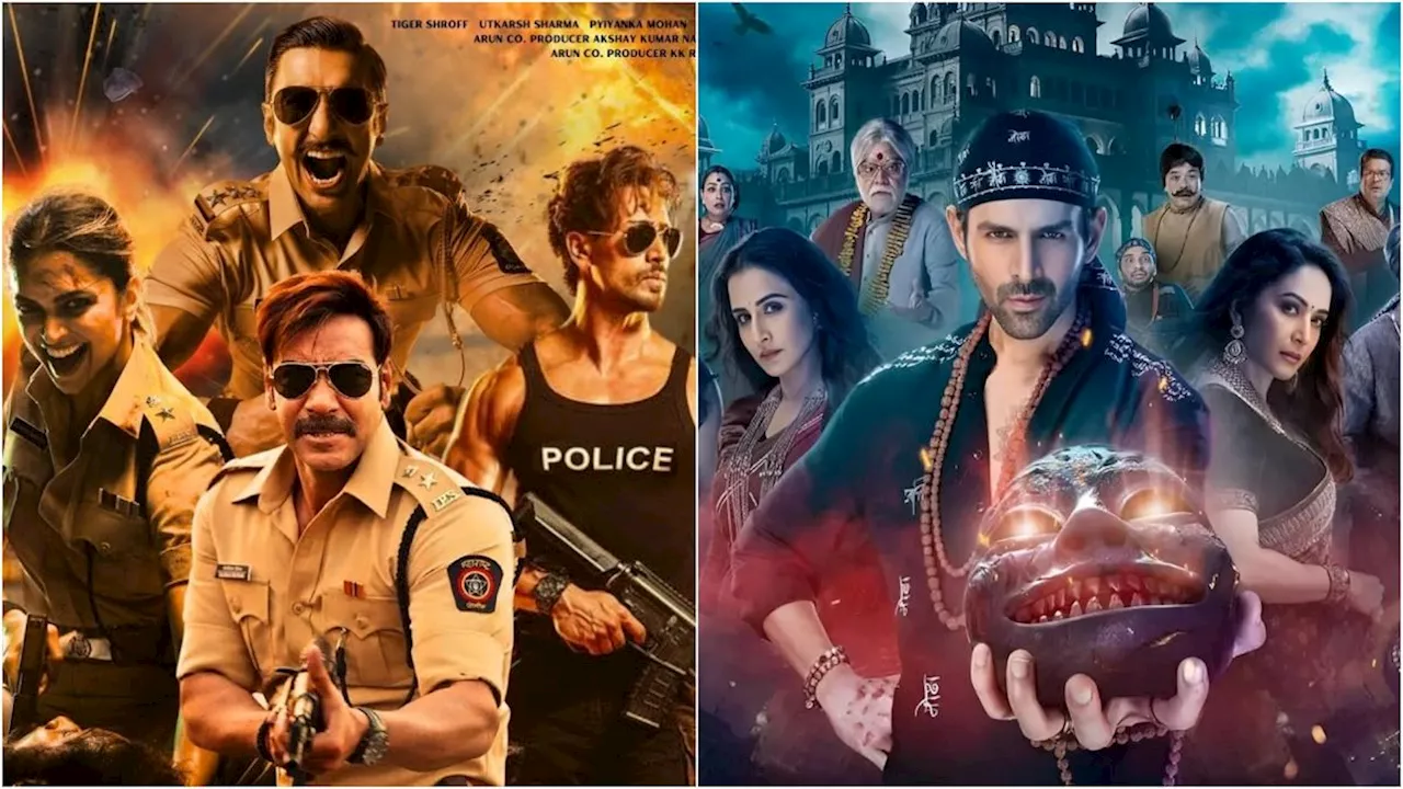 Singham Again vs bhool bhulaiyaa 3: सिनेमाघरों में 'भूल भुलैया 3' का भौकाल, कार्तिक ने कमाई में अजय देवगन को भी पछाड़ा