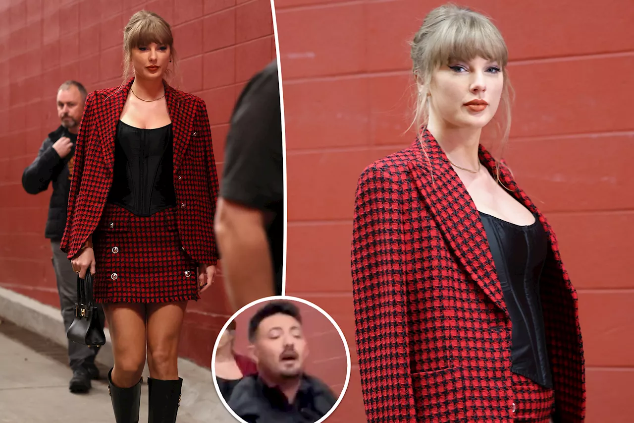 Taylor Swift's bodyguard screams at photographers as singer hits Chiefs game in miniskirt