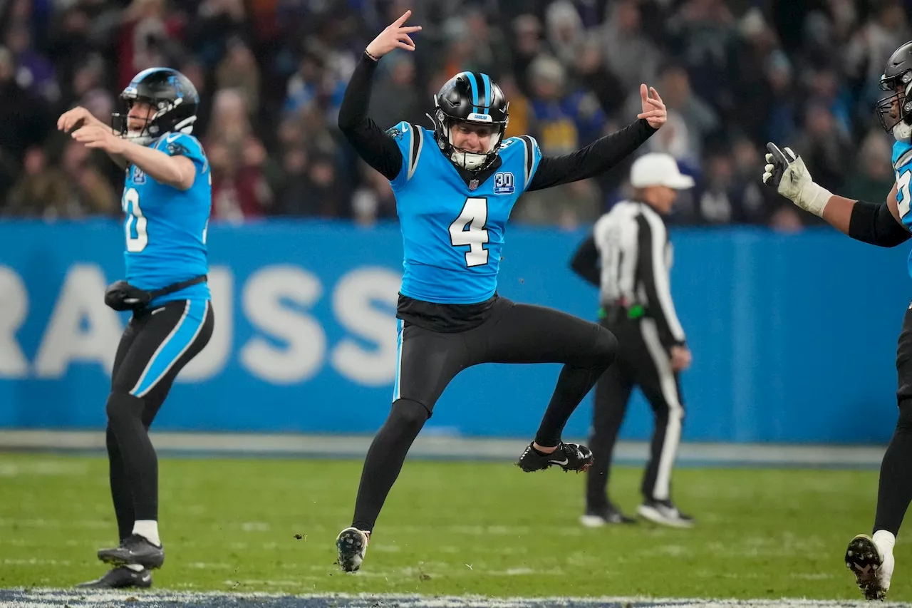 Pineiro’s 36-yard field goal in OT lifts Panthers to 20-17 win over Giants