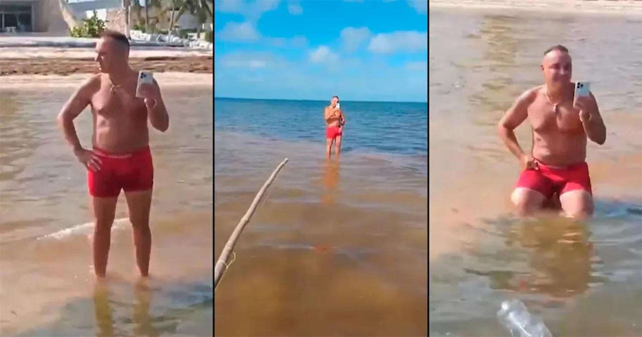  Italiano dice ser dueño de la playa de Yucatán y corre a los pescadores de “su mar”