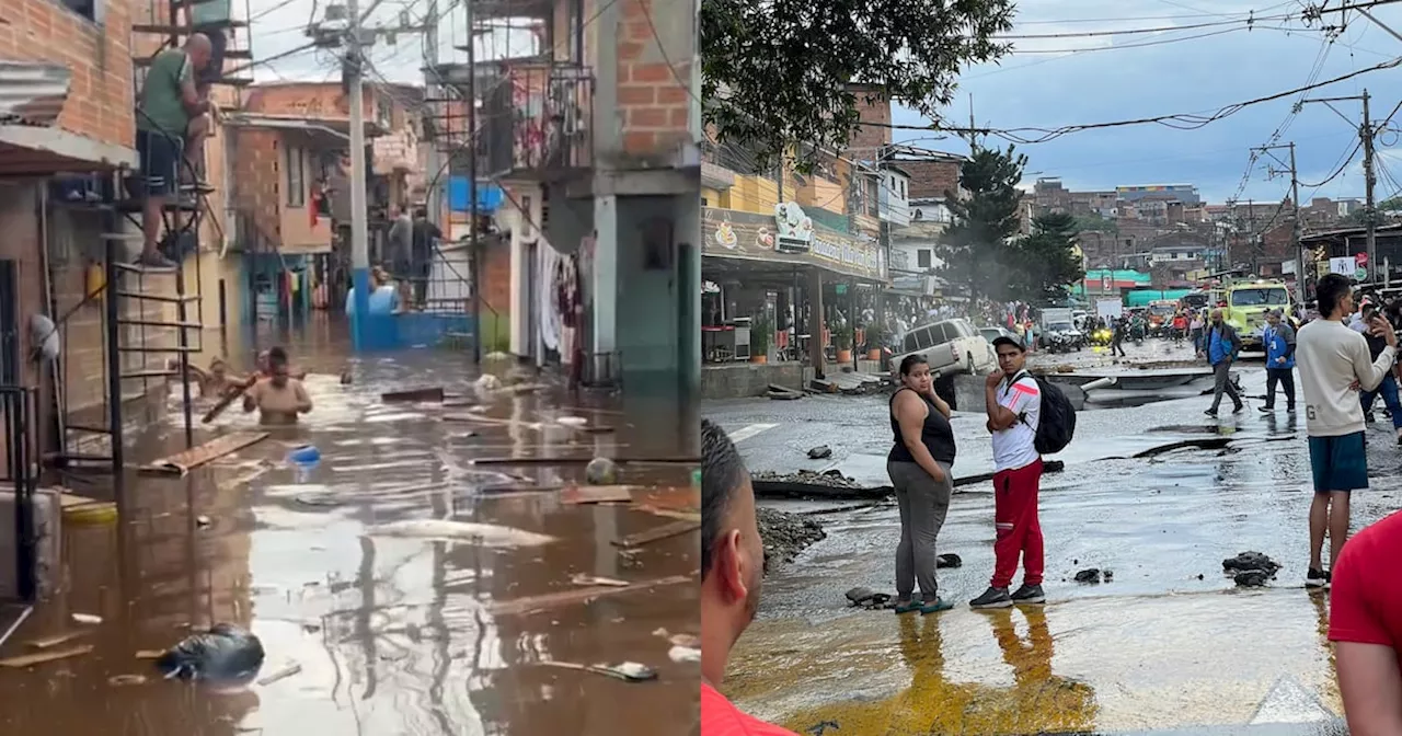 Atención; fuerte explosión de un tubo madre en Medellín tiene bajo el agua a cientos de familias